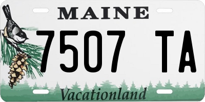ME license plate 7507TA