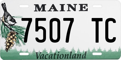 ME license plate 7507TC