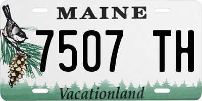 ME license plate 7507TH