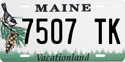 ME license plate 7507TK