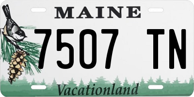 ME license plate 7507TN