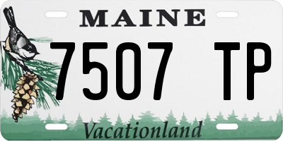 ME license plate 7507TP