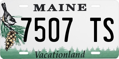 ME license plate 7507TS