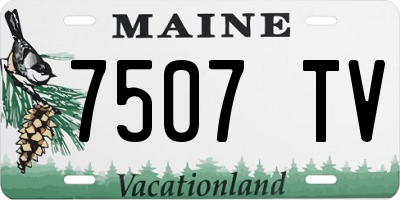ME license plate 7507TV
