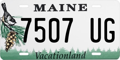 ME license plate 7507UG