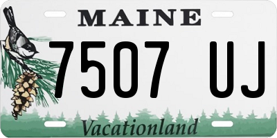 ME license plate 7507UJ