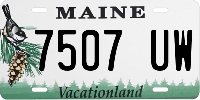 ME license plate 7507UW