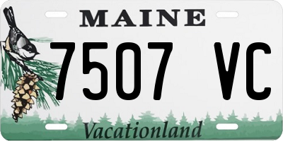 ME license plate 7507VC