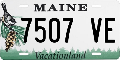 ME license plate 7507VE