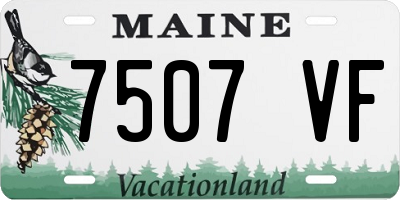 ME license plate 7507VF