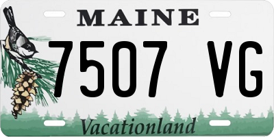 ME license plate 7507VG