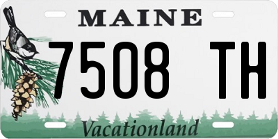 ME license plate 7508TH