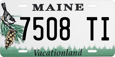 ME license plate 7508TI
