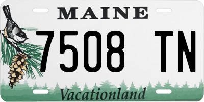 ME license plate 7508TN
