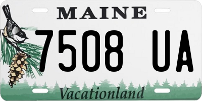ME license plate 7508UA