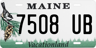 ME license plate 7508UB