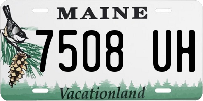 ME license plate 7508UH