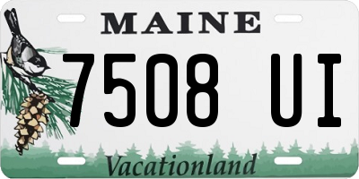 ME license plate 7508UI