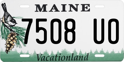 ME license plate 7508UO