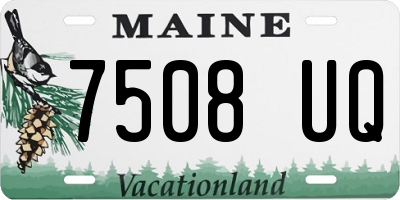 ME license plate 7508UQ