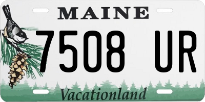 ME license plate 7508UR