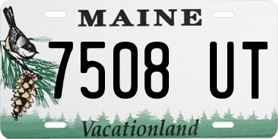 ME license plate 7508UT