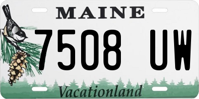 ME license plate 7508UW