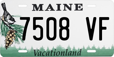 ME license plate 7508VF