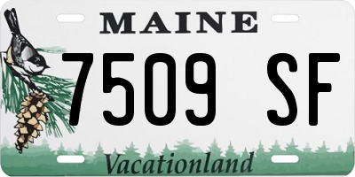 ME license plate 7509SF