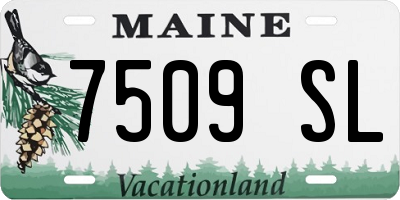 ME license plate 7509SL