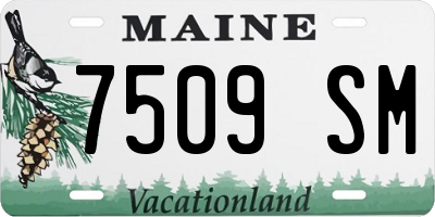 ME license plate 7509SM