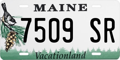 ME license plate 7509SR