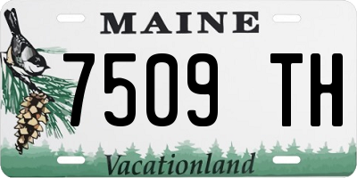 ME license plate 7509TH