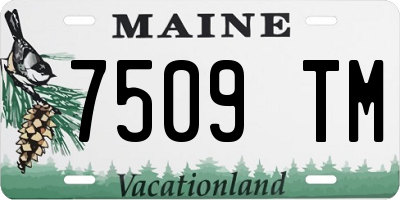 ME license plate 7509TM