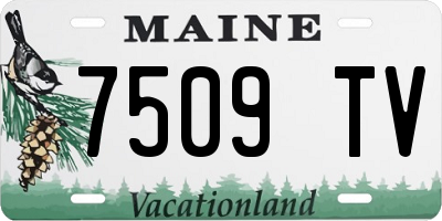 ME license plate 7509TV