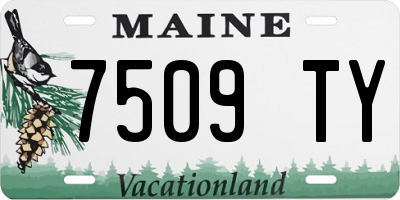 ME license plate 7509TY