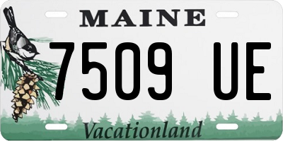 ME license plate 7509UE