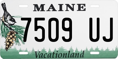 ME license plate 7509UJ