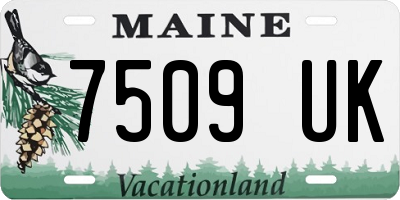 ME license plate 7509UK