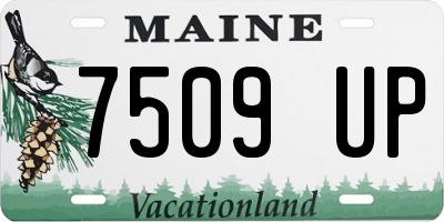ME license plate 7509UP