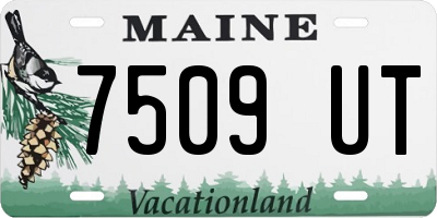 ME license plate 7509UT