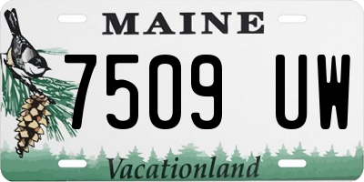 ME license plate 7509UW