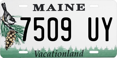 ME license plate 7509UY