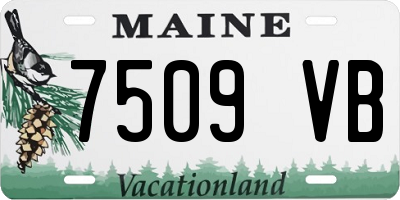 ME license plate 7509VB