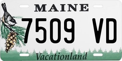 ME license plate 7509VD