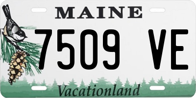 ME license plate 7509VE