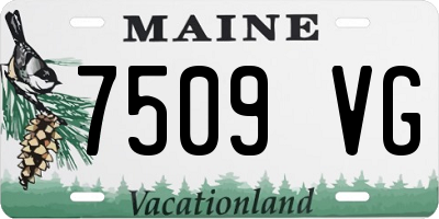 ME license plate 7509VG