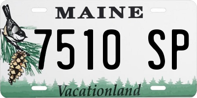 ME license plate 7510SP