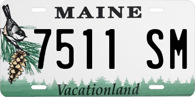 ME license plate 7511SM