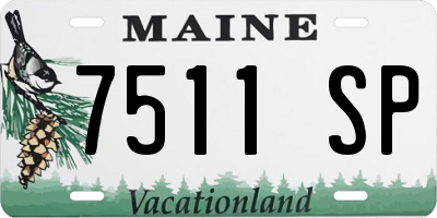 ME license plate 7511SP